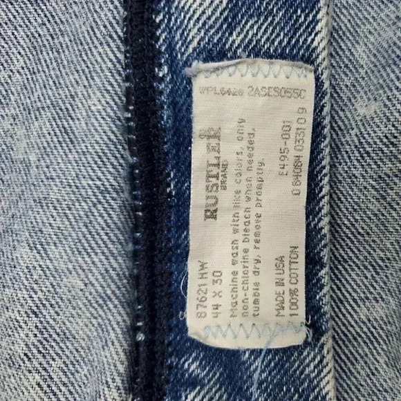 Vintage Rustler Stonewash Acid Jeans Men's Size 44x30 Made in USA - Picture 8 of 8